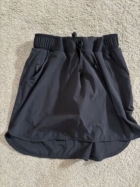 all in motion Black Women's Athletic Skort with Drawstring Waist